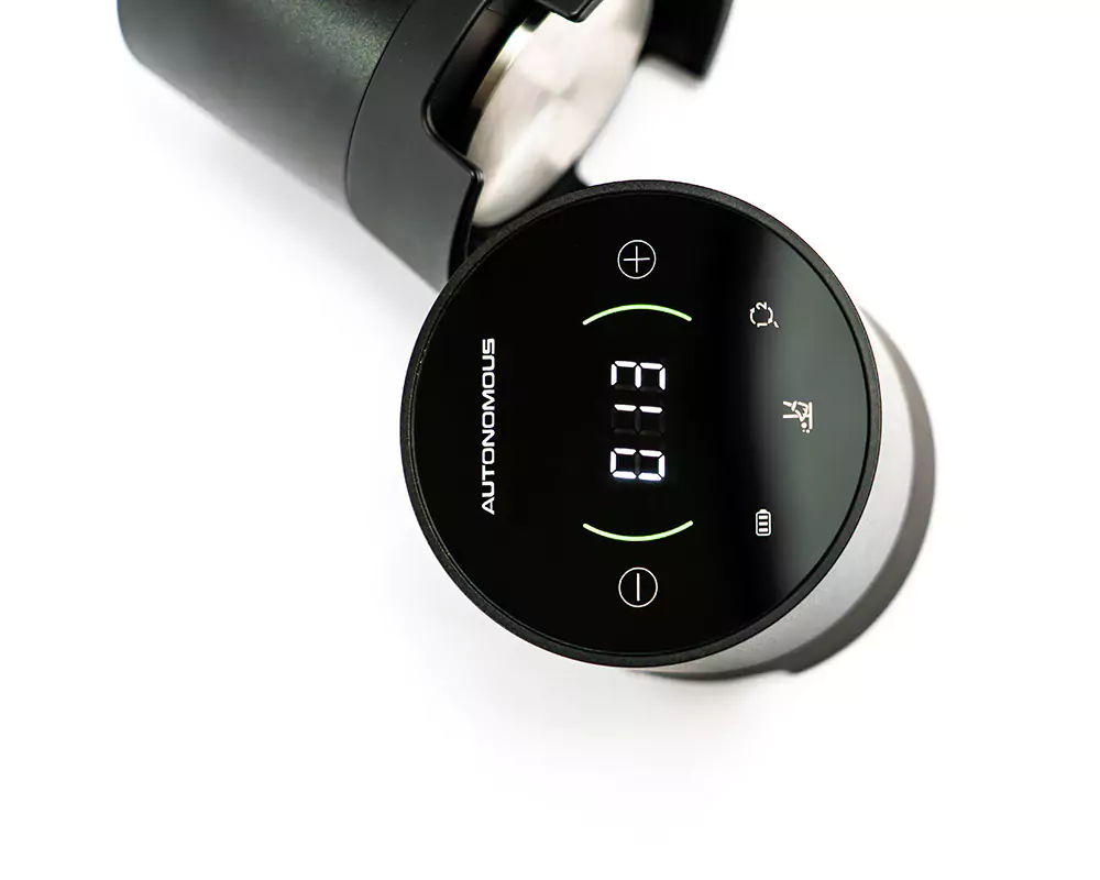 Autonomous Tamper touchscreen control for precise espresso tamping